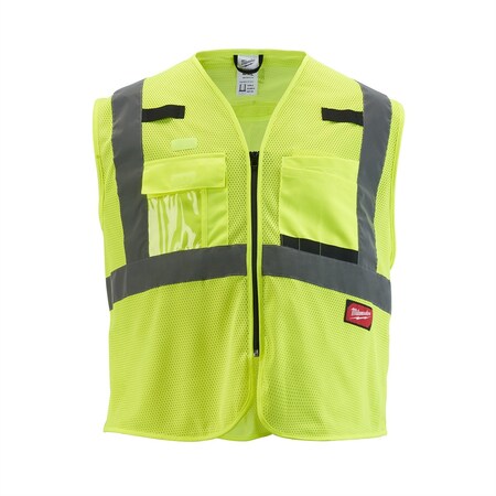 Milwaukee Tool Class 2 High Visibility Yellow Mesh Safety Vest - S/M 48-73-5111